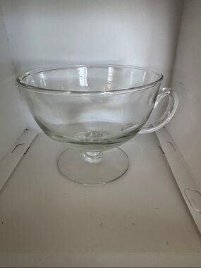 Vintage clear glass gravy bowl